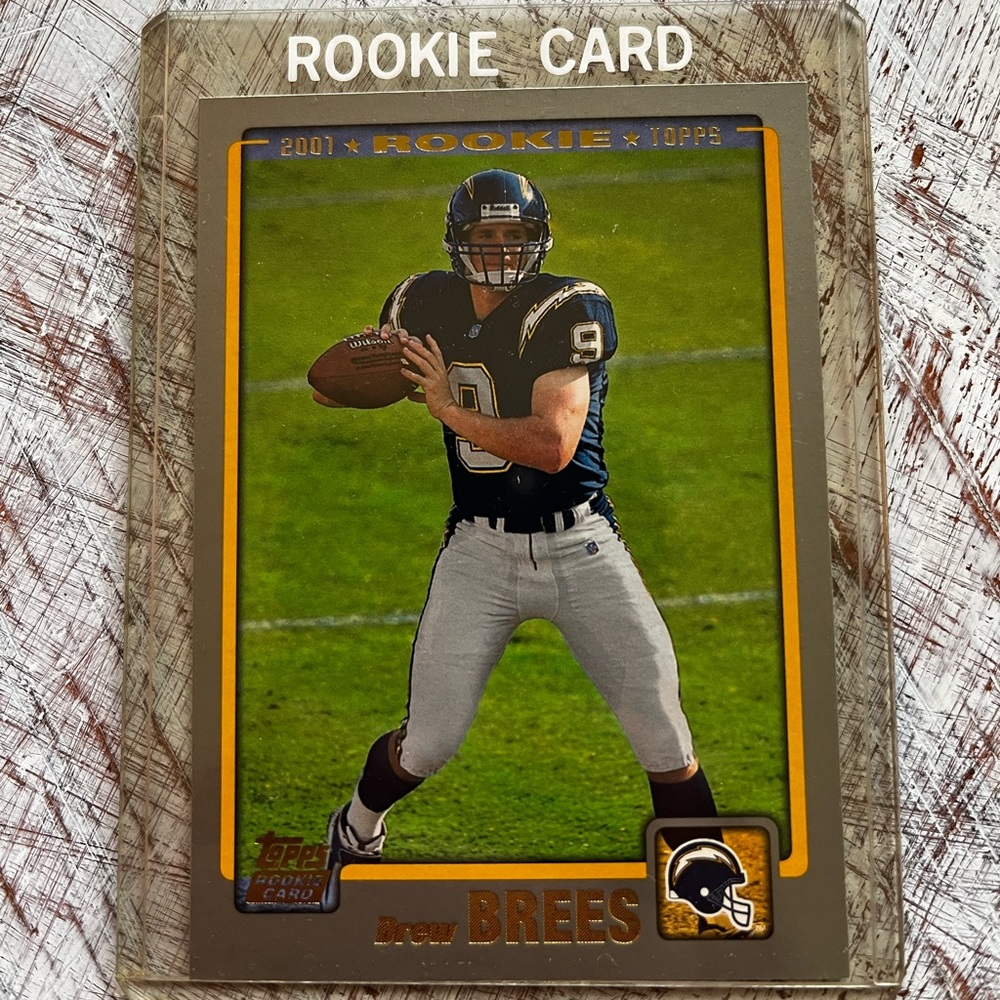 Drew Brees Rookie Football Card. - Picture 3 of 3